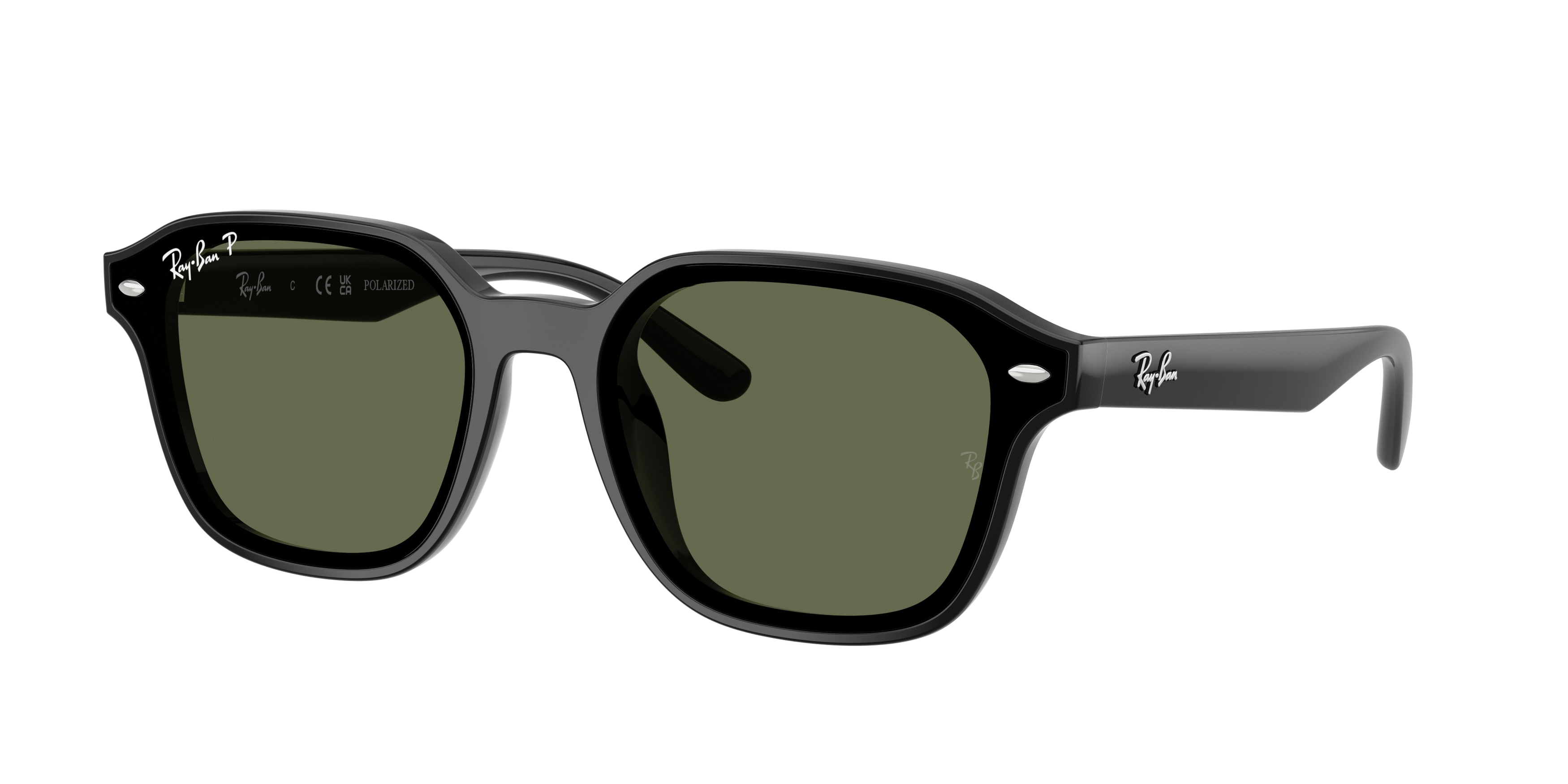 Ray - Ban Unisex RB4458D 601/9A Aurinkolasit Nylon Nero Verde Squadrata Polarizzata-image